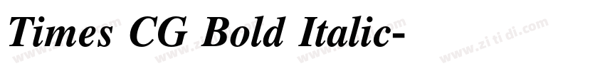 Times CG Bold Italic字体转换